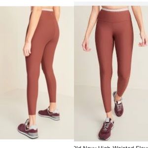 High Waisted Power Soft Scallop Trim Leggings Pink